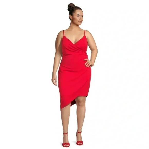 Planet gold women’s red spaghetti strap  v-neckline dresses - Picture 1 of 4